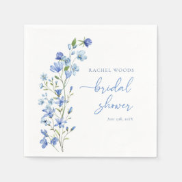 Elegant Wildblommy Dusty Blue-Möhippa Pappersservett