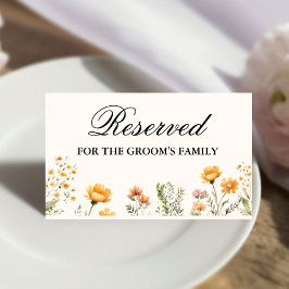Elegant Wildblomreserv för rummens familj Placeringskort