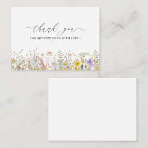 Elegant Wildbloms blommigt tackkort-kort Anteckningskort