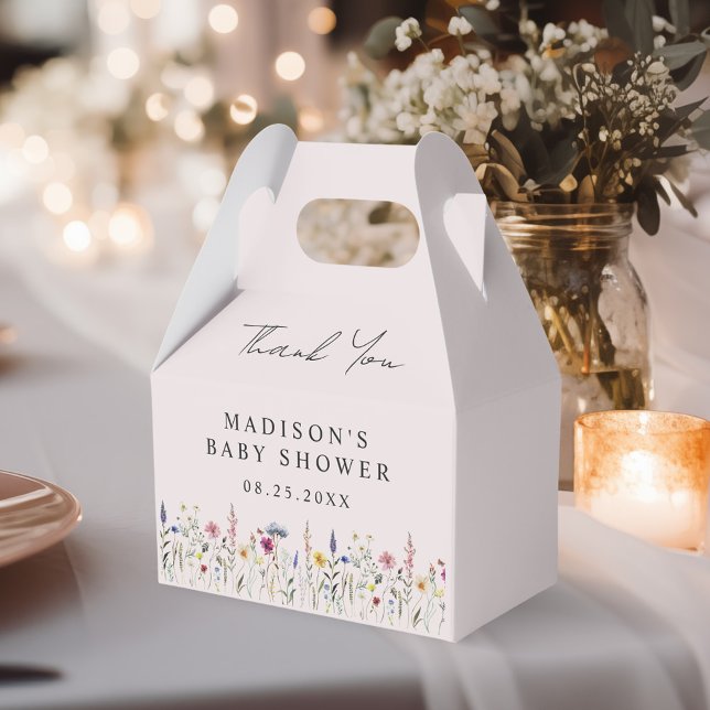 Elegant Wildbloms Meadow  Rosa Baby Shower Presentaskar (Skapare uppladdad)