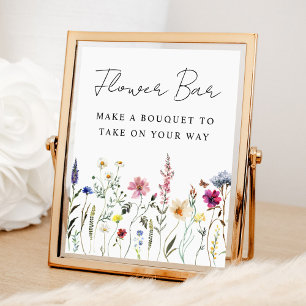 Elegant Wildbloms Möhippa Flower Pub Sign Poster