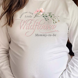 Elegant Wildbloms Rosa-Mamma-to-be Shower T Shirt