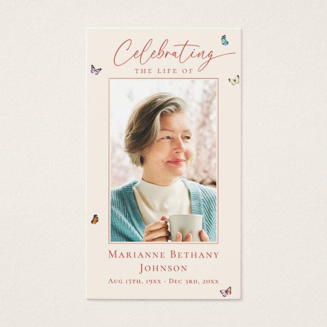 Elegant Wildblomsterminalarkivkort Visitkort (Framsidan)