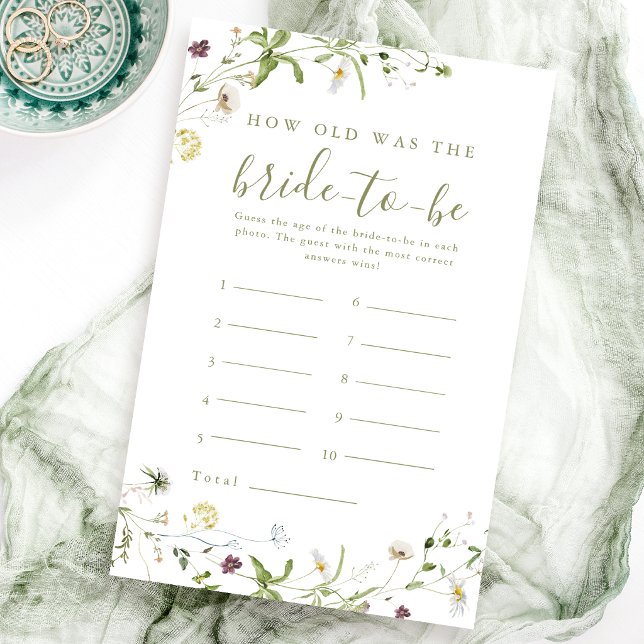 Elegant Wildflower boho hur gammal var bruden spel (Elegant Wildflower boho how old was the bride game)