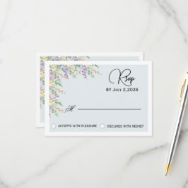 Elegant Wildflower Floral WeddingRSVPResponse Card OSA Kort