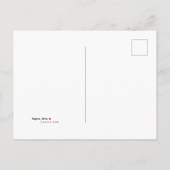 Elegant Wildflower Meadow Line Art Inbjudan Vykort (Baksida)