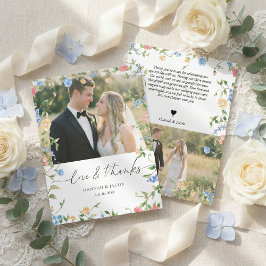 Elegant Wildflower Wedding Tack Kort