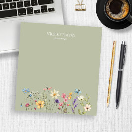 Elegant Wildflower Wild Flower Floral Custom Anteckningsblock