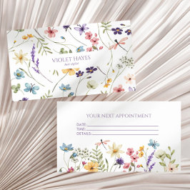 Elegant Wildflower Wild Flower Floral Custom Tidsbeställning Kort