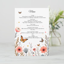 Elegant Wildflowers And Butterflies Wedding