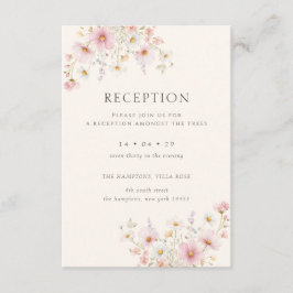 Elegant Wildflowers Reception Wedding Tilläggskort