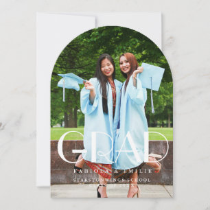 Elegant Wildsun Meadow Garden Twin Studenten Inbjudningar
