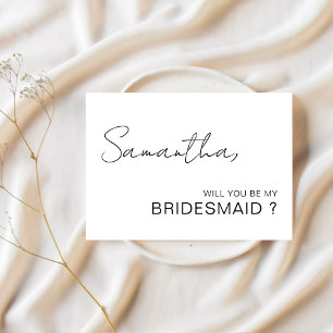 Elegant Will You Be My Bridesmaid Förslags Kort