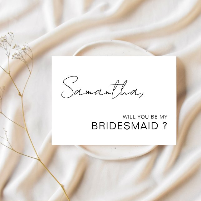 Elegant Will You Be My Bridesmaid Förslags Kort (Skapare uppladdad)