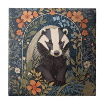 Elegant William Morris Inspired Badger