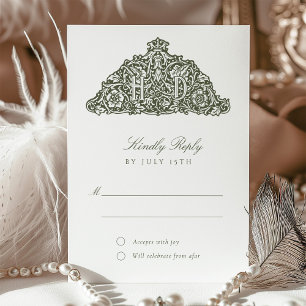 Elegant William Morris Inspired OSA kort Bröllop