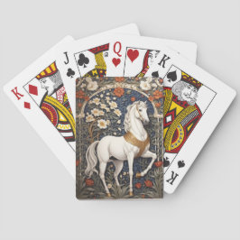 Elegant William Morris Inspired White Horse Casinokort