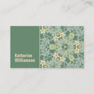 Elegant William Morris Jasmine Blommigt Visitkort