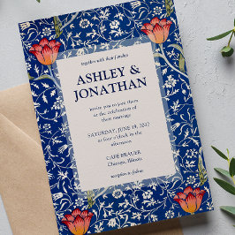 Elegant William Morris Medway Mönster Bröllop Inbjudningar