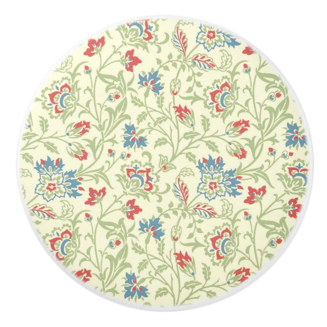 Elegant William Morris Renaissance Blommigt Knopp (Framsidan)