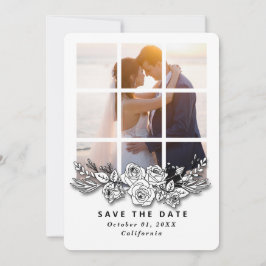 Elegant Window with Image Wedding Save the Date Inbjudningar