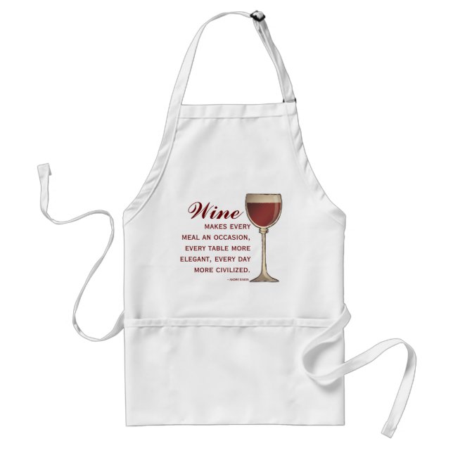 Elegant Wineglass för vinälskare av rött med Förkläde (Framsidan)