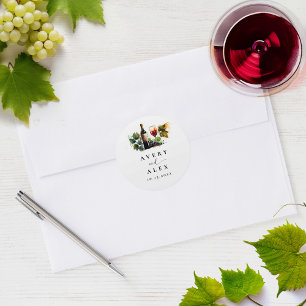 Elegant Winery Destination Wedding Runt Klistermärke