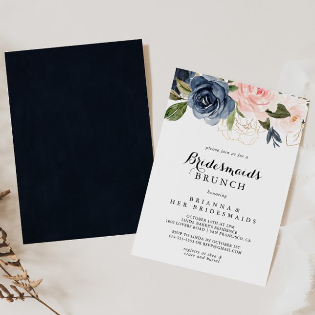 Elegant Winter Blommigt Bridesmaids Brunch Shower Inbjudningar (Skapare uppladdad)