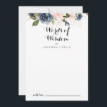 Elegant Winter Blommigt Bröllop Ord i Wisdom Rådkort<br><div class="desc">I elegant är blommigt bröllop ord av visdomsrådgivningskort perfekt för ett modernt bröllop. Utformningen har vackra, handmålade mörk blått, blå, marinerade, rosa, blommor, blommor från guld och blad av grönt, buntade i elegant bouquets. De här korten är perfekter för bröllop, möhippa, babydusch, studentfest och mycket mer. Anpassa korten med namn...</div>