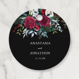 Elegant Winter Blommigt jul Bröllop Gåvor Etiketter