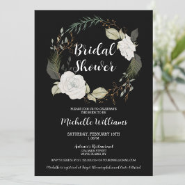 Elegant Winter Blommigt Möhippa för andning Inbjudningar