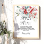 Elegant Winter Blommigt Ring Hunt Möhippa Game Poster<br><div class="desc">Elegant Winter Blommigt Ring Hunt Möhippa Game Poster en hätsk blandning av vinterns elegans och romantisk charm, perfekt för att fira kärlek mitt i snösäsongens fantastiska ambitioner. Kärnan i denna design ljuger en fantastisk vattenfärgbild av känsliga frostvävningar som är sammanflätade med vibrerande röda bär. Blommigten visar prov på renhet och...</div>
