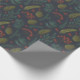 Elegant Winter Botanical Greenery Presentpapper