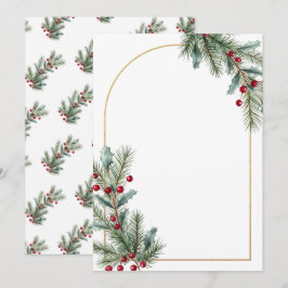 Elegant Winter Botanical Wedding Invitation  Inbjudningar