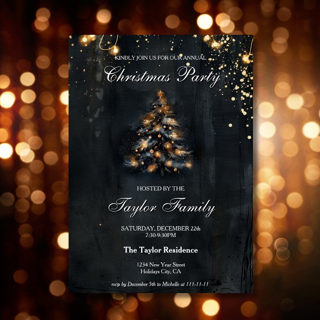 Elegant Winter Corporate God Jul Dinner Party Inbjudningar (Skapare uppladdad)