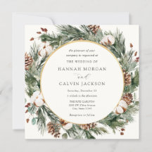 Elegant Winter Evergreen Bröllop