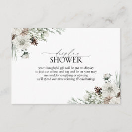 Elegant Winter Evergreen Visning Shower Tilläggskort