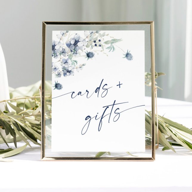 Elegant Winter Foliage Cards & Gifts Bröllop Poster (Skapare uppladdad)