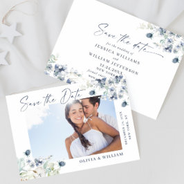 Elegant Winter Foliage PHOTO Bröllop spara datum Datumet