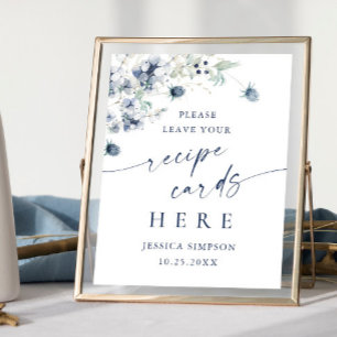 Elegant Winter Foliage Recipe-kort här Poster