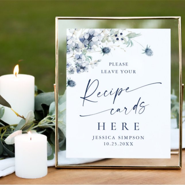 Elegant Winter Foliage Recipe-kort här Poster (Skapare uppladdad)