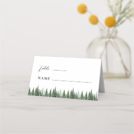 Elegant Winter Forest Bröllop-monteringskort Placeringskort