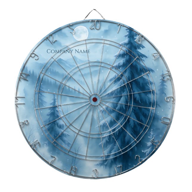 Elegant Winter Forest Corporate-Helgdag Darttavla (Framsidan)
