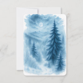 Elegant Winter Forest Corporate-Helgdag Tack Kort