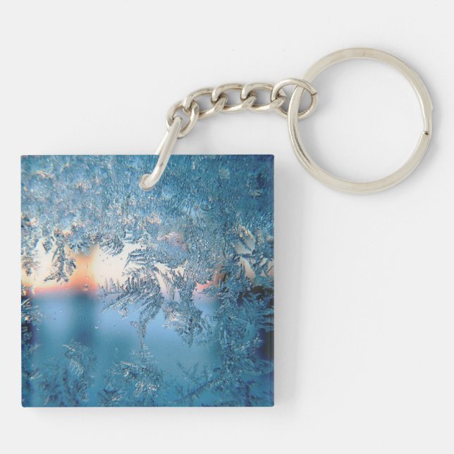 Elegant Winter Frosted Glass Ice Crystals (Baksidan)