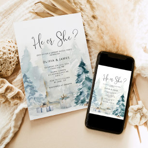 Elegant Winter-genderna visar att han eller hon Inbjudningar