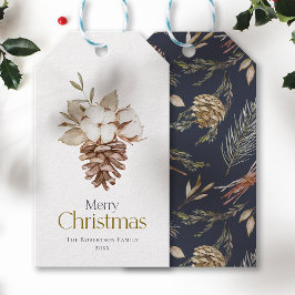 Elegant Winter Gift Märkre - "God jul" Presentetikett