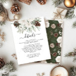 Elegant Winter Gräs Bröllop Tilläggskort<br><div class="desc">Den här eleganten är gräs cone-detaljkortet för vinter-bröllop en perfekt för en elegant helgdag eller ett vinterbröllop. Utformningen har vackra vattenfärgsvita blommigtar med gräs-koner, och skogsgrej i sage grönt, vit och brun. Det här är en perfekt färg-plan för ett vinterbröllop. Gör det här informationskortet till ditt eget genom att ta...</div>