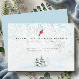 Elegant Winter Gräs Watercolor Bröllop Inbjudningar