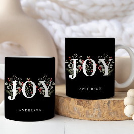 Elegant Winter Greenery JOY JY Helgdag Kaffemugg